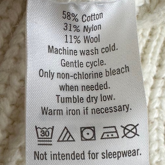 Janie and Jack Wool Blend Knit Sweater Antique White 4 Classic Winter Cozy Warm - Picture 10 of 12